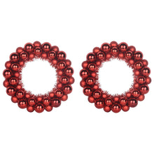 Kerstbal Kransen 2 pcs Rood 33 x 33 x 7 cm Polystyreen