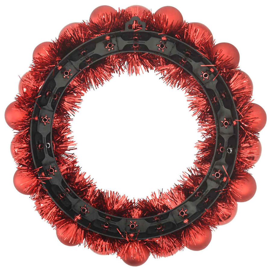 Kerstbal Kransen 2 pcs Rood 33 x 33 x 7 cm Polystyreen