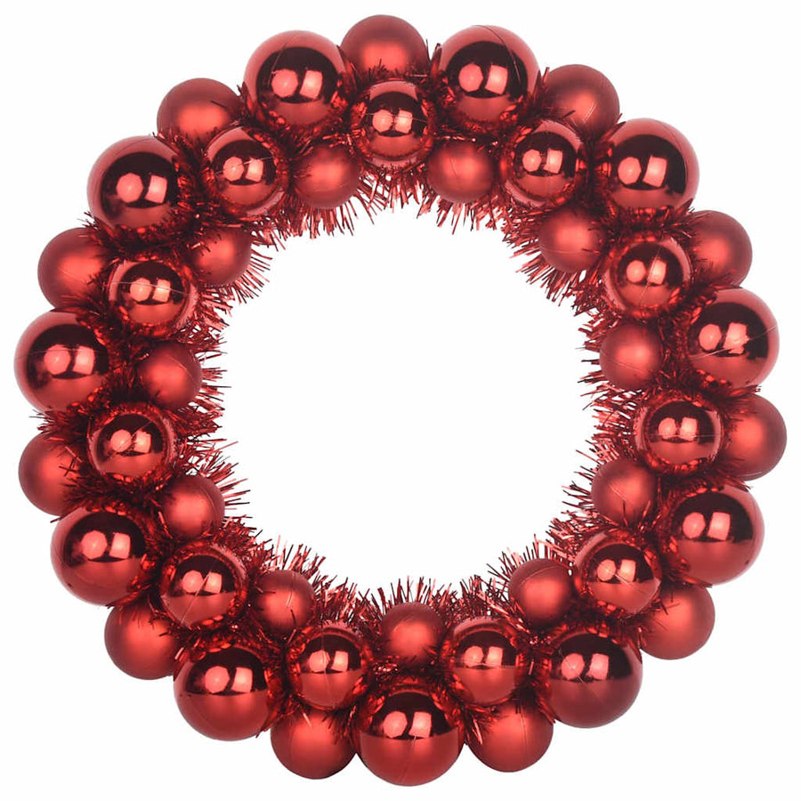 Kerstbal Kransen 2 pcs Rood 33 x 33 x 7 cm Polystyreen