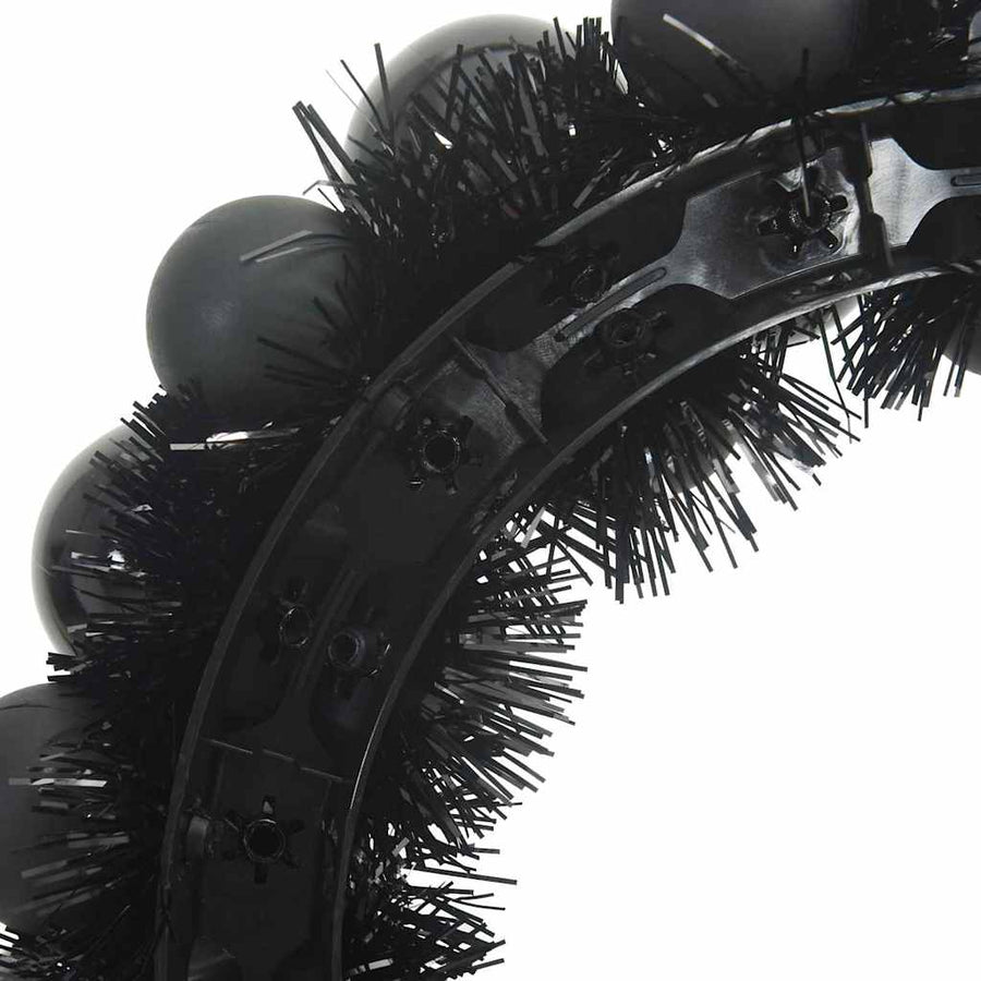Kerstbal Kransen 2 pcs Zwart 33 x 33 x 7 cm Polystyreen