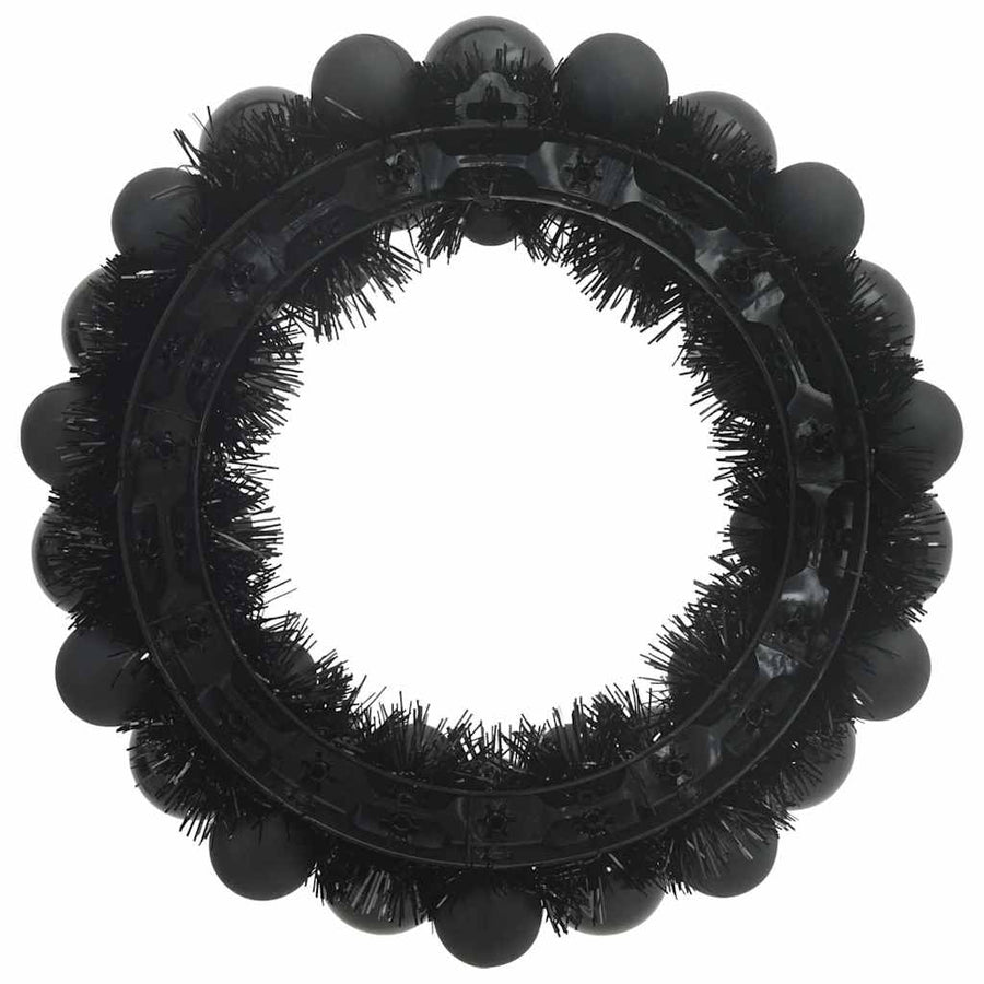 Kerstbal Kransen 2 pcs Zwart 33 x 33 x 7 cm Polystyreen