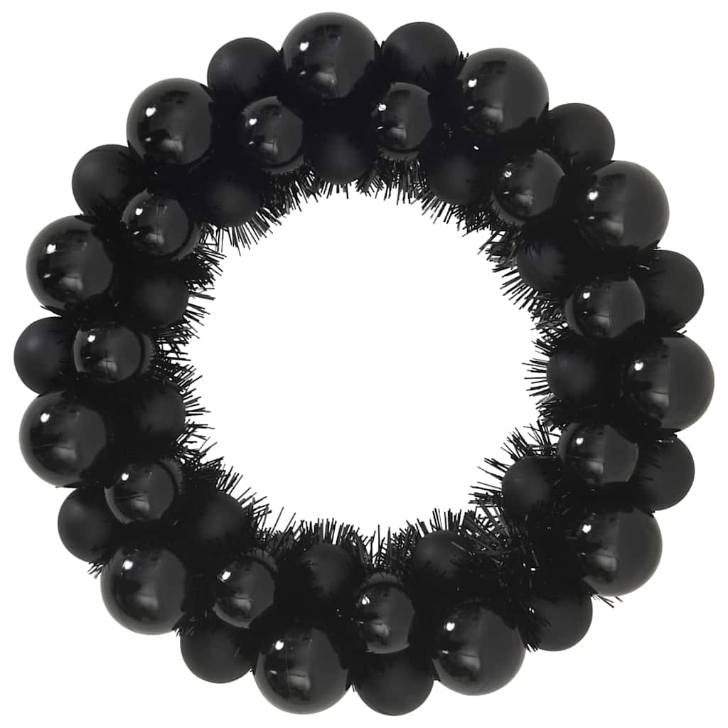 Kerstbal Kransen 2 pcs Zwart 33 x 33 x 7 cm Polystyreen