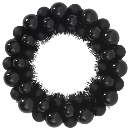 Kerstbal Kransen 2 pcs Zwart 33 x 33 x 7 cm Polystyreen