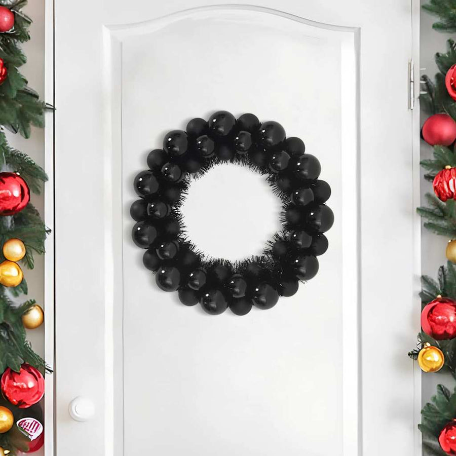 Kerstbal Kransen 2 pcs Zwart 33 x 33 x 7 cm Polystyreen