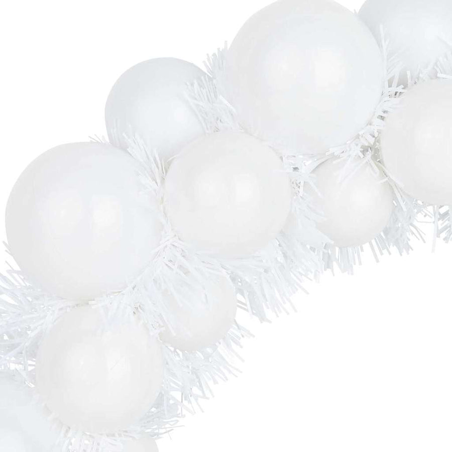 Kerstbal Kransen 2 pcs Wit 33 x 33 x 7 cm Polystyreen