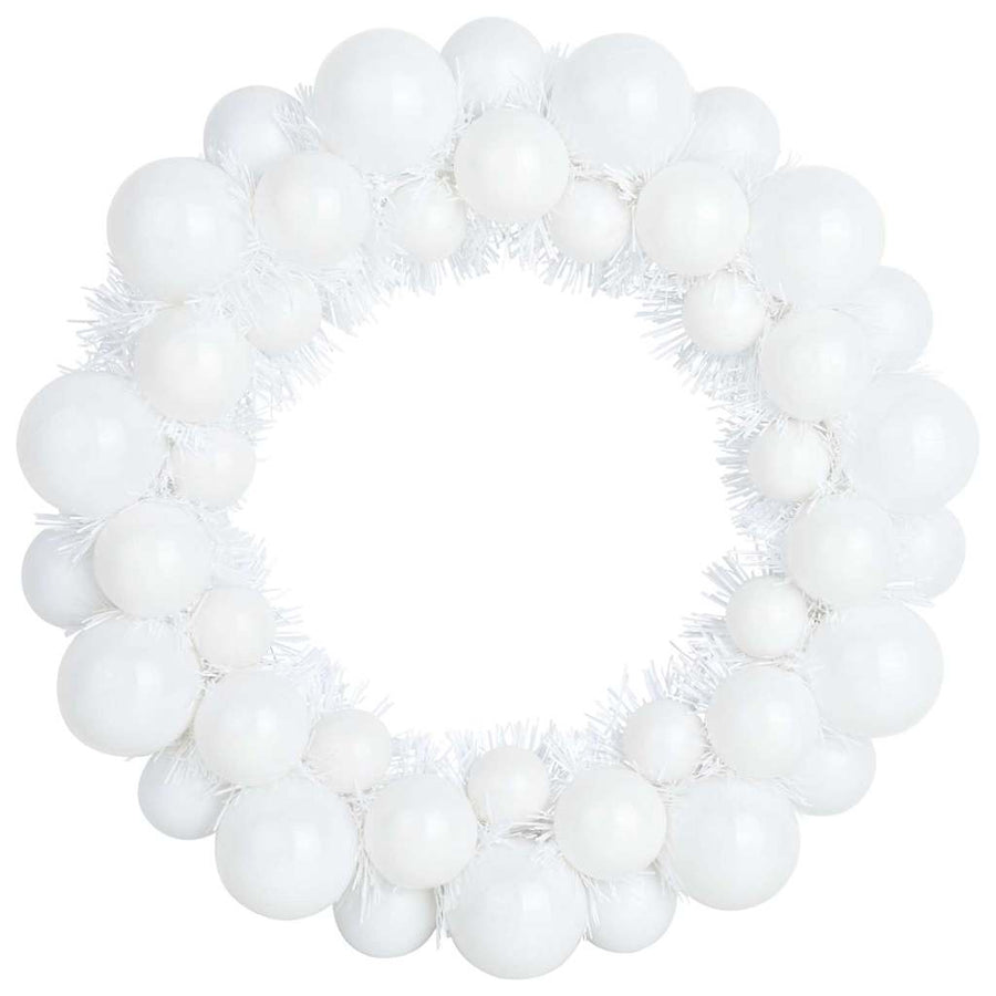 Kerstbal Kransen 2 pcs Wit 33 x 33 x 7 cm Polystyreen