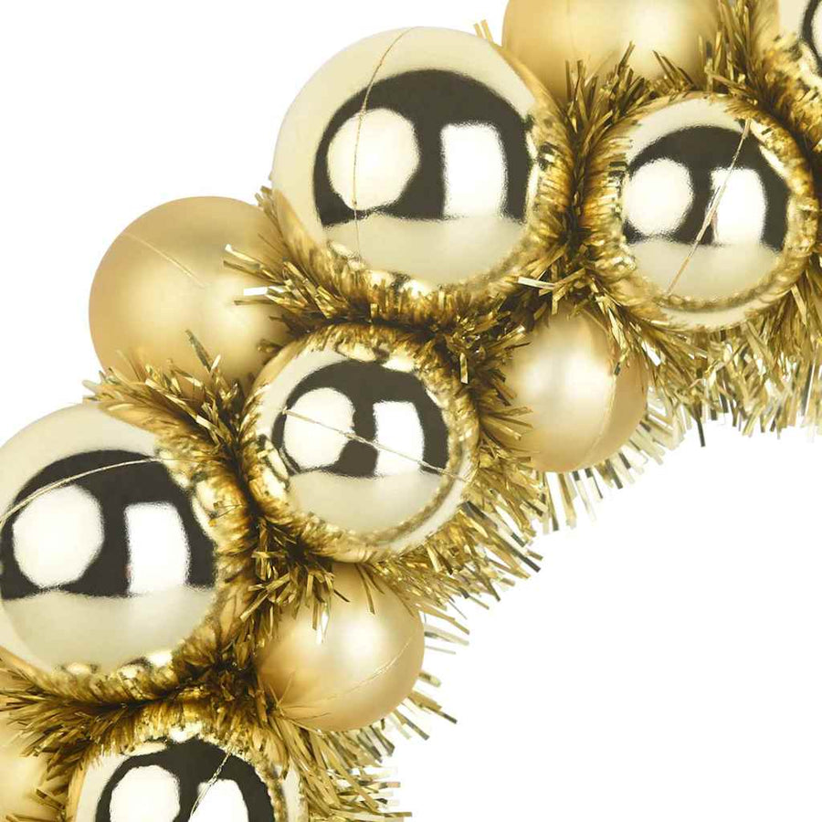 Kerstbal Kransen 2 pcs Goud 33 x 33 x 7 cm Polystyreen