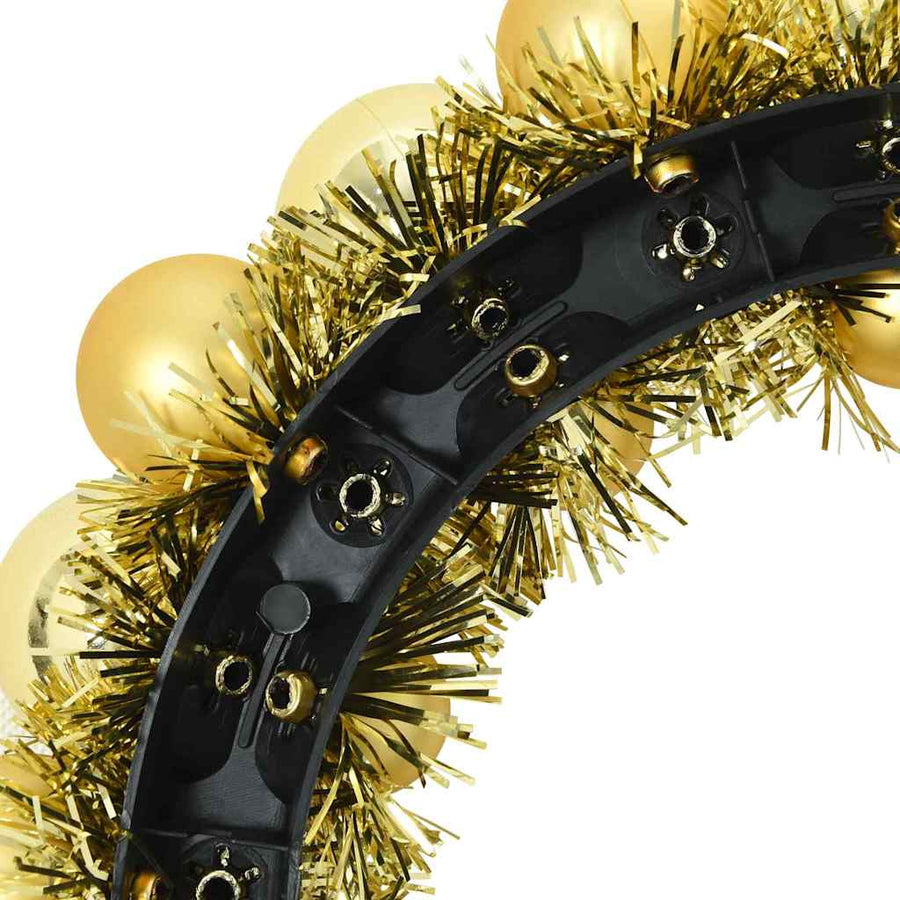 Kerstbal Kransen 2 pcs Goud 33 x 33 x 7 cm Polystyreen