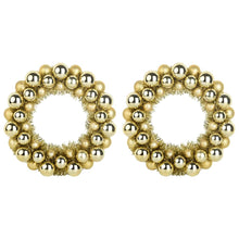 Kerstbal Kransen 2 pcs Goud 33 x 33 x 7 cm Polystyreen