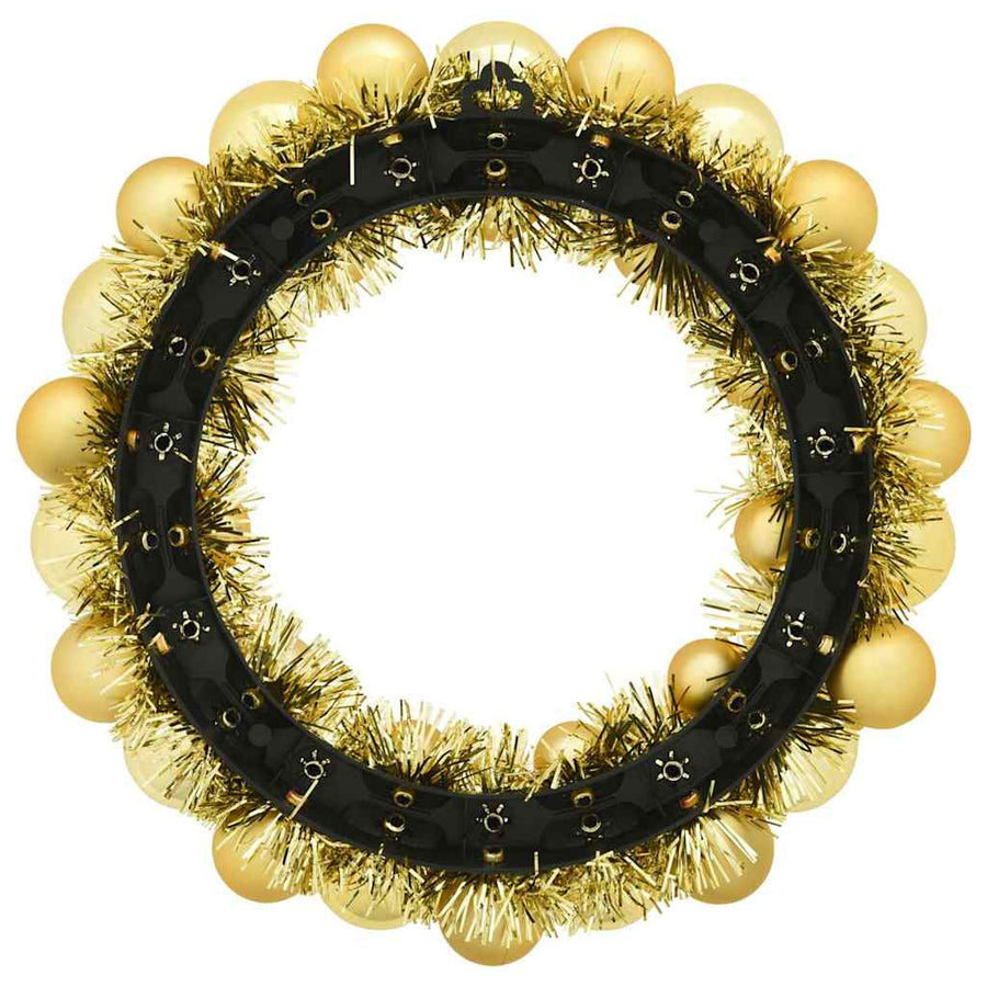 Kerstbal Kransen 2 pcs Goud 33 x 33 x 7 cm Polystyreen
