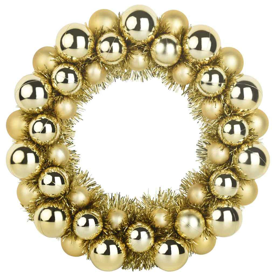 Kerstbal Kransen 2 pcs Goud 33 x 33 x 7 cm Polystyreen