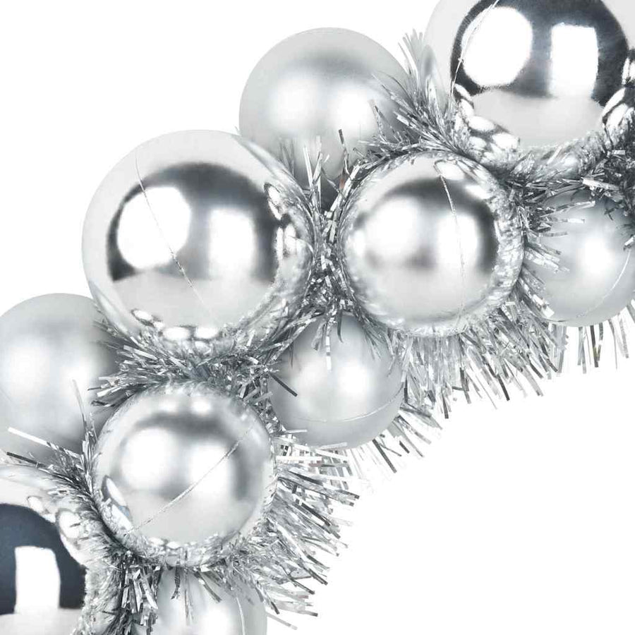 Kerstbal Kransen 2 pcs Zilver 33 x 33 x 7 cm Polystyreen
