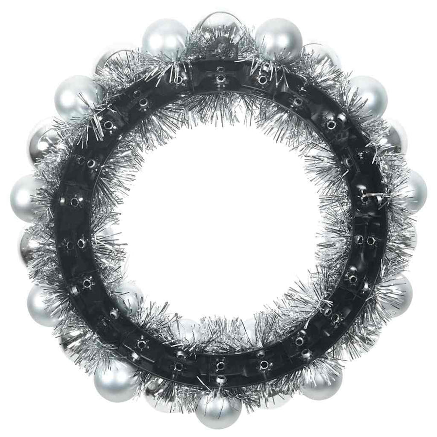 Kerstbal Kransen 2 pcs Zilver 33 x 33 x 7 cm Polystyreen