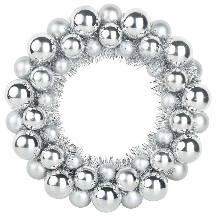 Kerstbal Kransen 2 pcs Zilver 33 x 33 x 7 cm Polystyreen