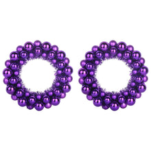 Kerstbal Kransen 2 pcs Lila 33 x 33 x 7 cm Polystyreen