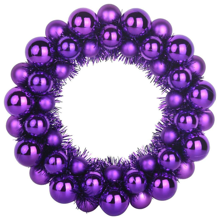 Kerstbal Kransen 2 pcs Lila 33 x 33 x 7 cm Polystyreen