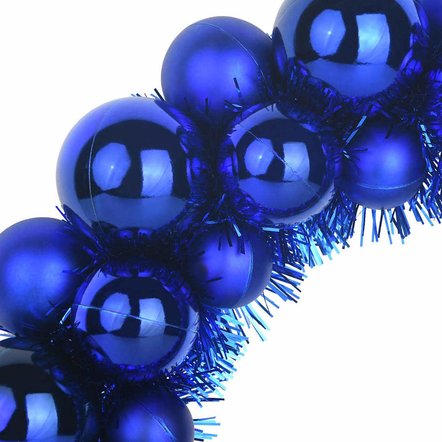 Kerstbal Kransen 2 pcs Blauw 33 x 33 x 7 cm Polystyreen