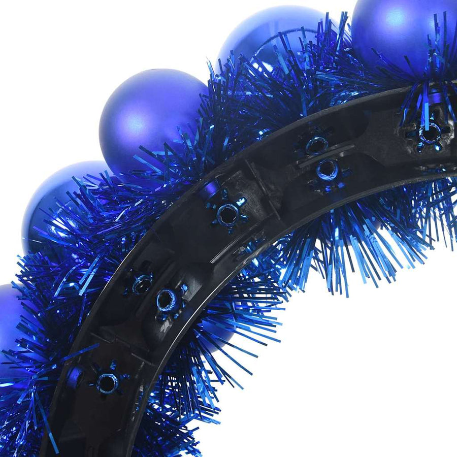 Kerstbal Kransen 2 pcs Blauw 33 x 33 x 7 cm Polystyreen