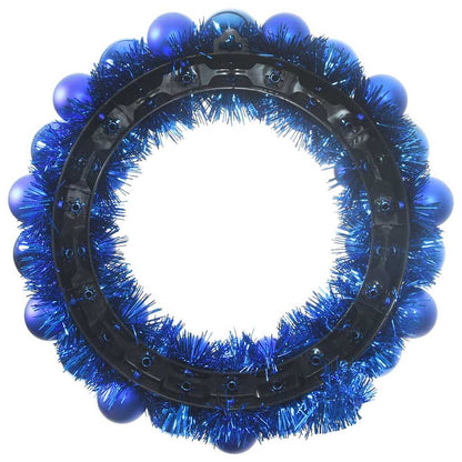 Kerstbal Kransen 2 pcs Blauw 33 x 33 x 7 cm Polystyreen