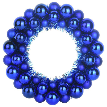 Kerstbal Kransen 2 pcs Blauw 33 x 33 x 7 cm Polystyreen