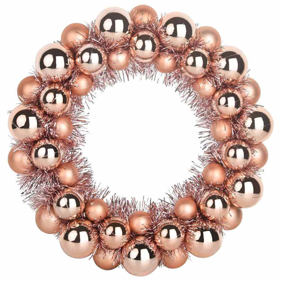 Kerstbal Kransen 2 pcs Rose Gold 33 x 33 x 7 cm Polystyreen