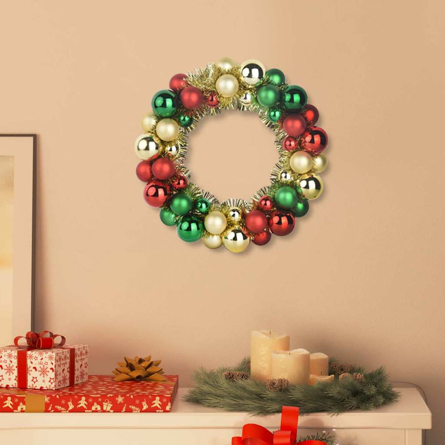 Kerstbal Kransen 2 pcs Multikleur 33 x 33 x 7 cm Polystyreen