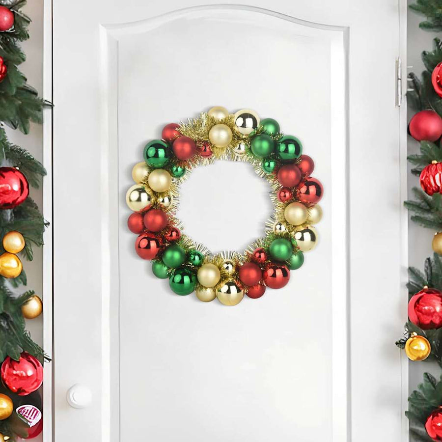 Kerstbal Kransen 2 pcs Multikleur 33 x 33 x 7 cm Polystyreen