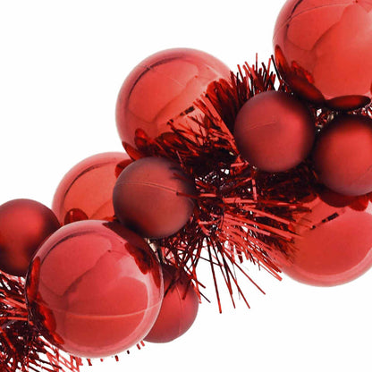 Kerstbal Guirlande Rood 186 cm Polystyreen