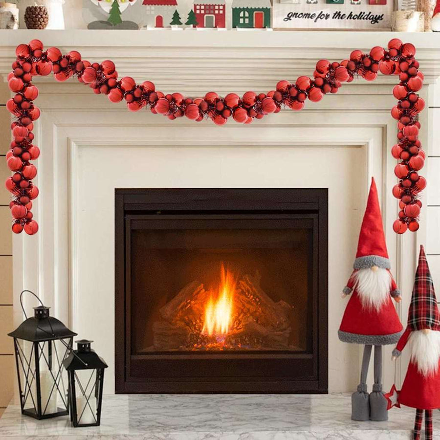 Kerstbal Guirlande Rood 186 cm Polystyreen