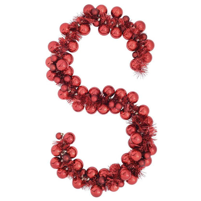Kerstbal Guirlande Rood 186 cm Polystyreen
