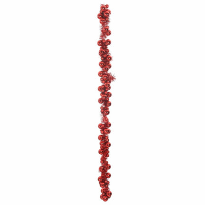 Kerstbal Guirlande Rood 186 cm Polystyreen