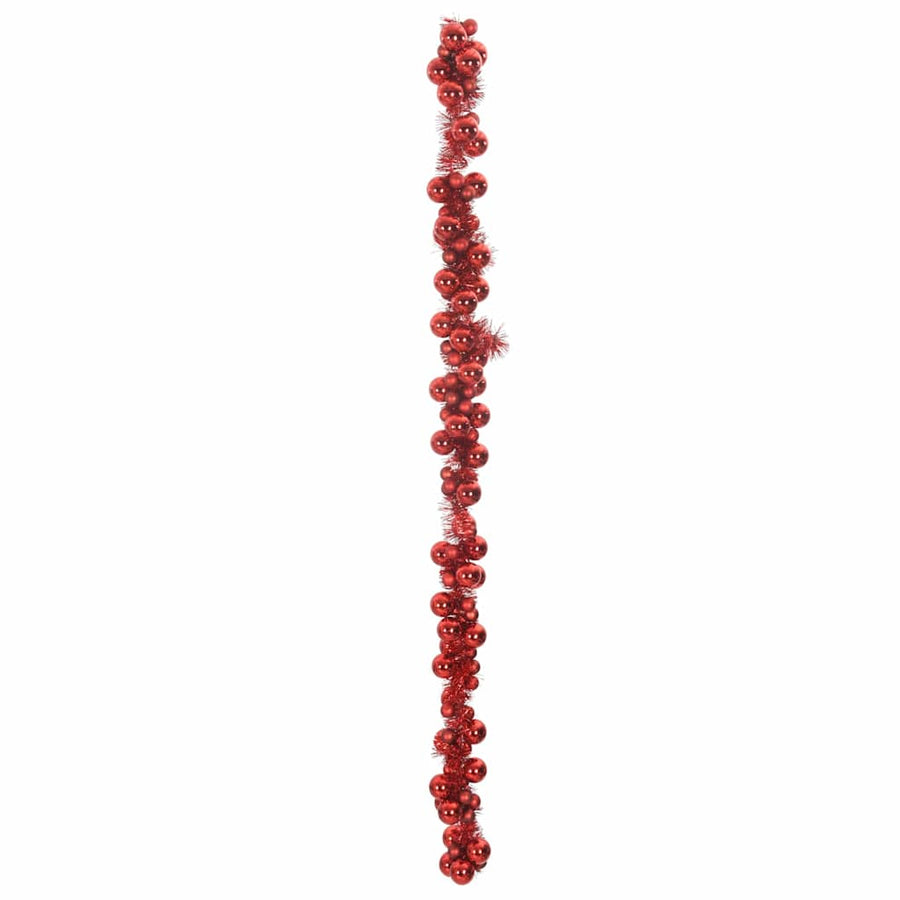 Kerstbal Guirlande Rood 186 cm Polystyreen