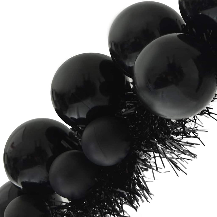 Kerstbal Guirlande Zwart 186 cm Polystyreen