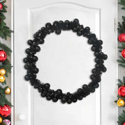 Kerstbal guirlande 186 cm zwart polystyreen