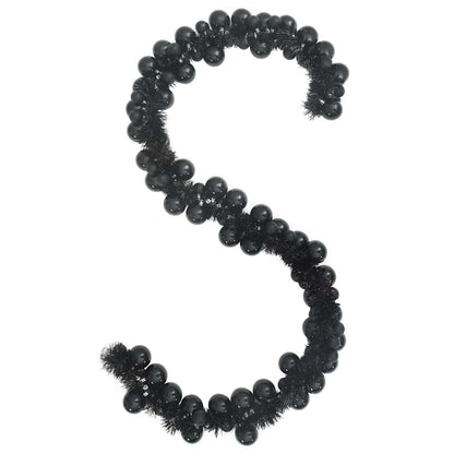 Kerstbal Guirlande Zwart 186 cm Polystyreen