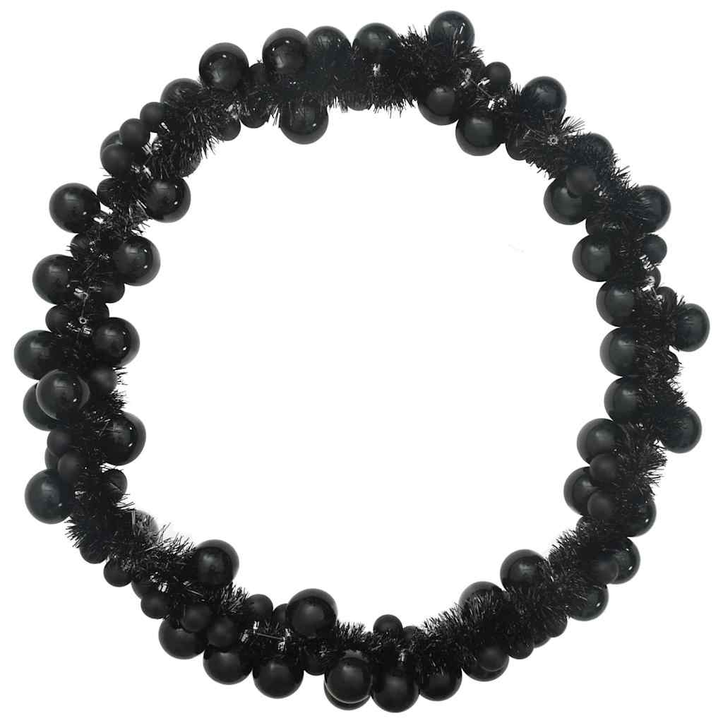 Kerstbal Guirlande Zwart 186 cm Polystyreen