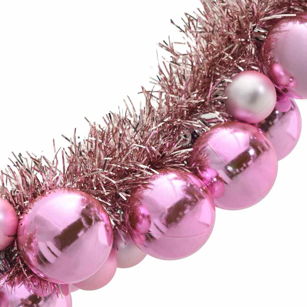 Kerstbal Guirlande Roze 186 cm Polystyreen