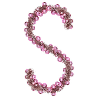 Kerstbal Guirlande Roze 186 cm Polystyreen