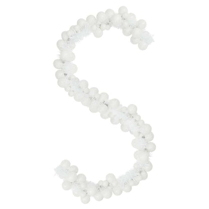 Kerstbal Guirlande Wit 186 cm Polystyreen