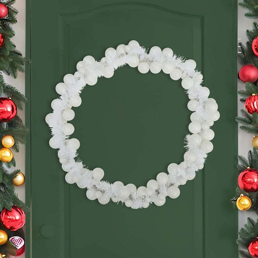 Kerstbal Guirlande Wit 186 cm Polystyreen