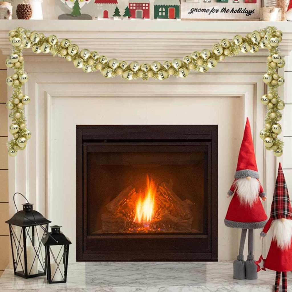 Kerstbal Guirlande Goud 186 cm Polystyreen