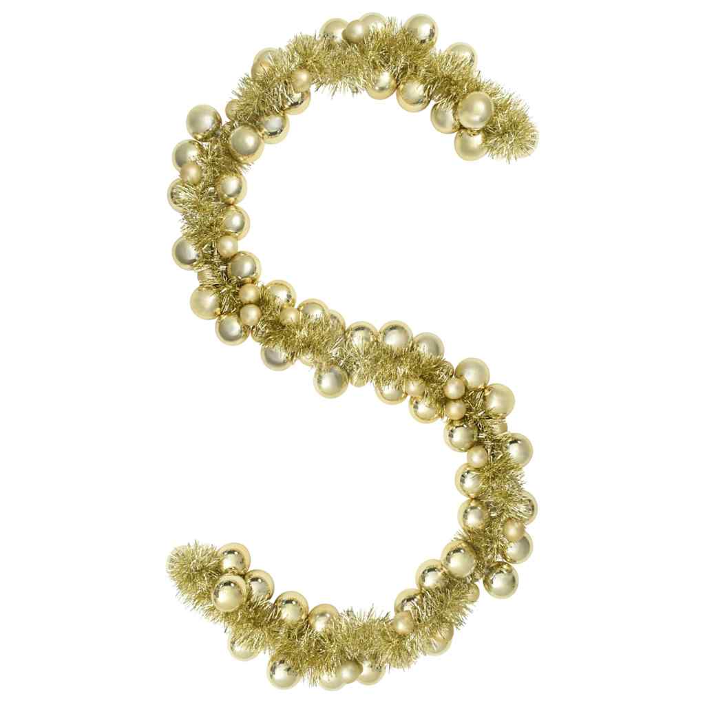 Kerstbal Guirlande Goud 186 cm Polystyreen