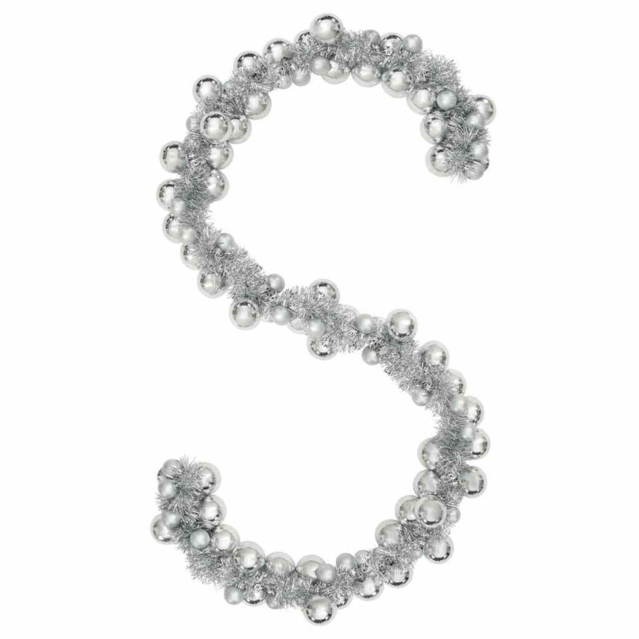 Kerstbal Guirlande Zilver 186 cm Polystyreen