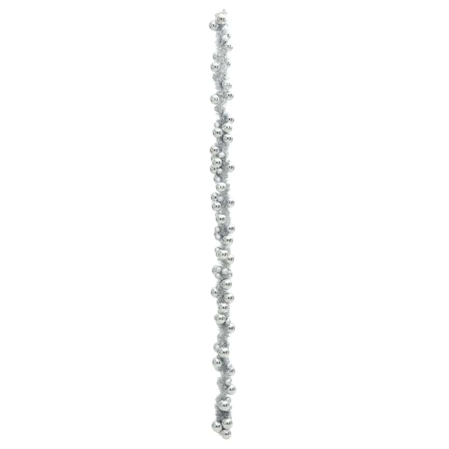 Kerstbal Guirlande Zilver 186 cm Polystyreen