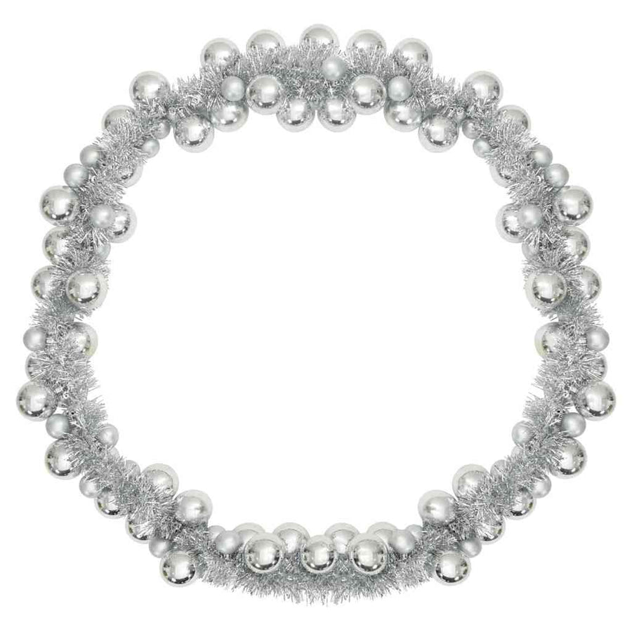 Kerstbal Guirlande Zilver 186 cm Polystyreen