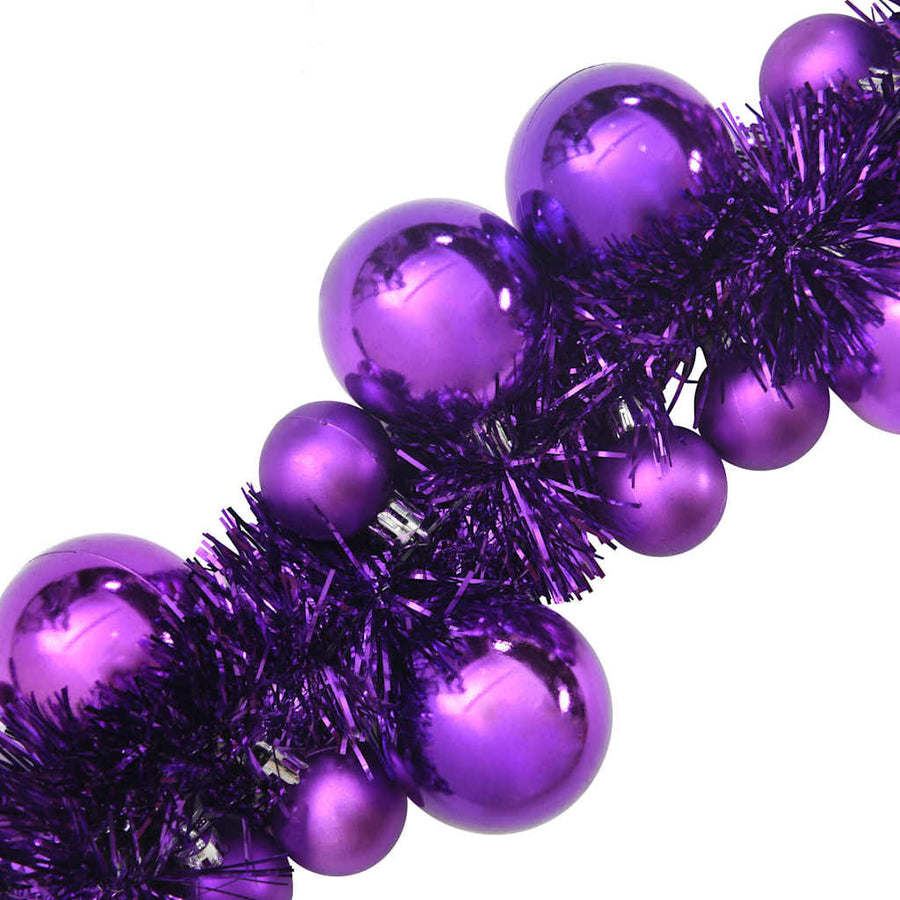 Kerstbal Guirlande Lila 186 cm Polystyreen