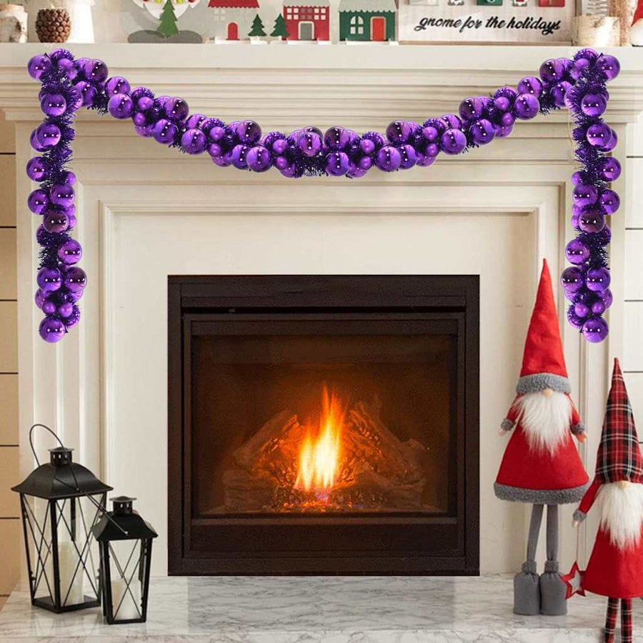 Kerstbal Guirlande Lila 186 cm Polystyreen