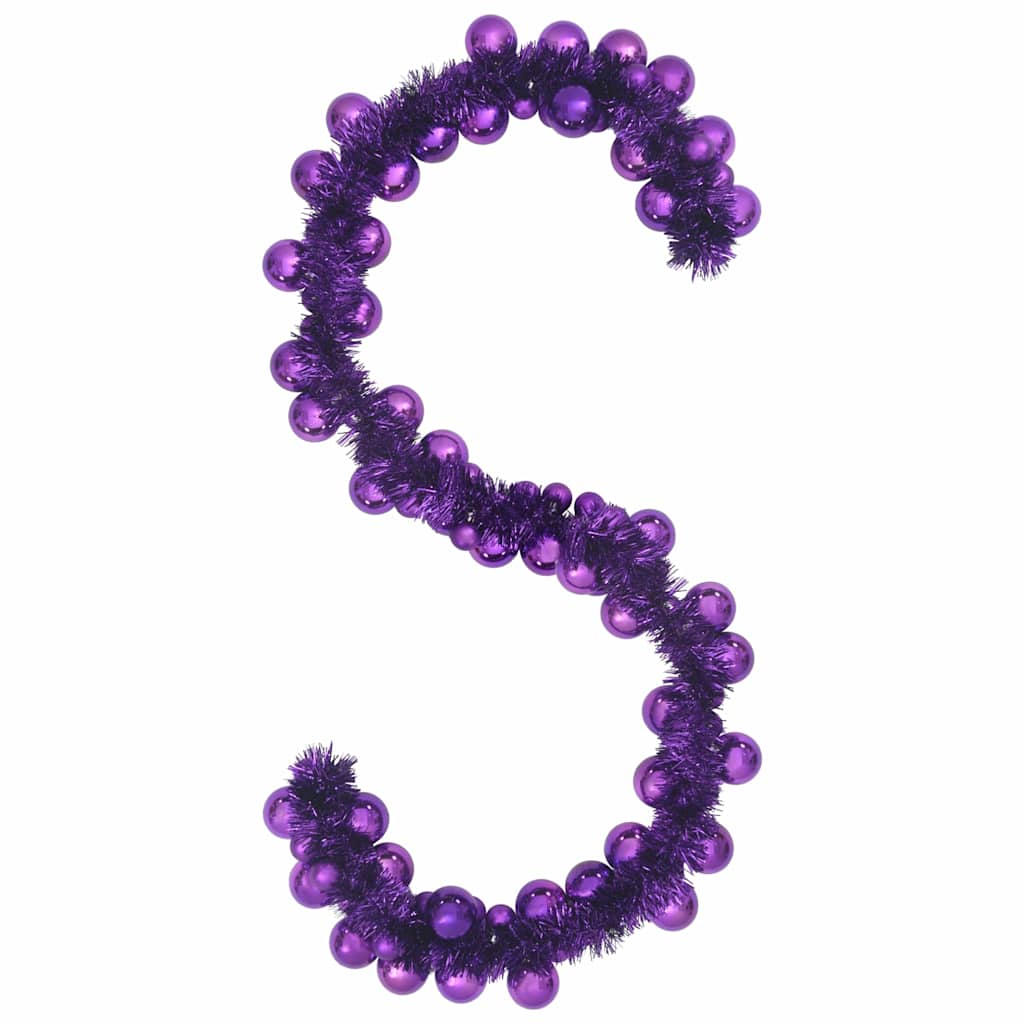 Kerstbal Guirlande Lila 186 cm Polystyreen