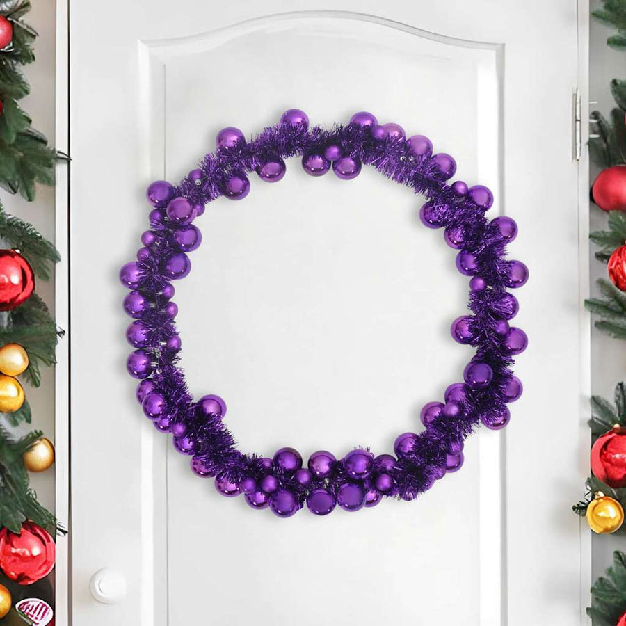 Kerstbal Guirlande Lila 186 cm Polystyreen