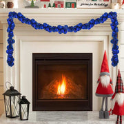 Kerstguirlande blauw 186 cm